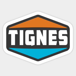 Skiing Tignes France Ski Sticker